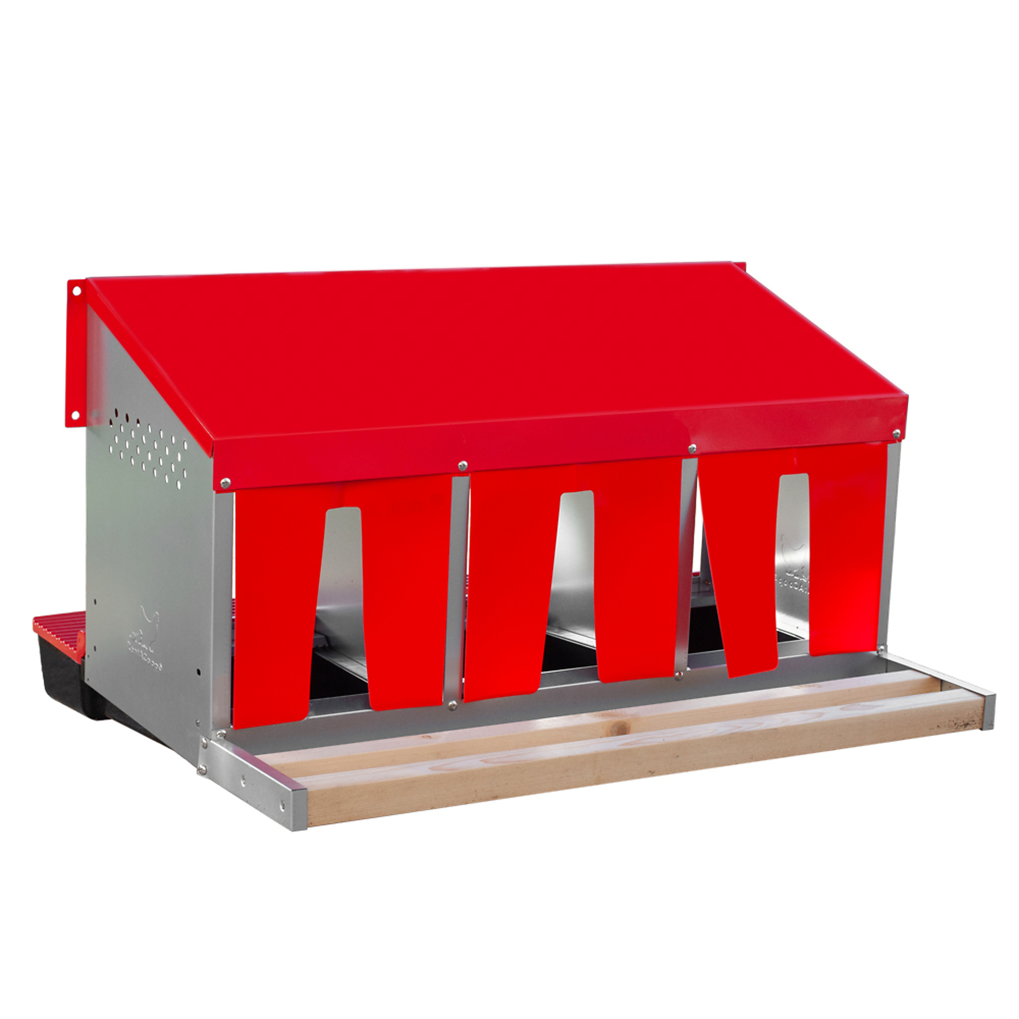RentACoop, Roll-Out Reversible Nesting Box (3 Compartment) for Chickens, Ducks, Poultry, with Code for Free Designer Curtains, Model# NB-3HLE-RVRS